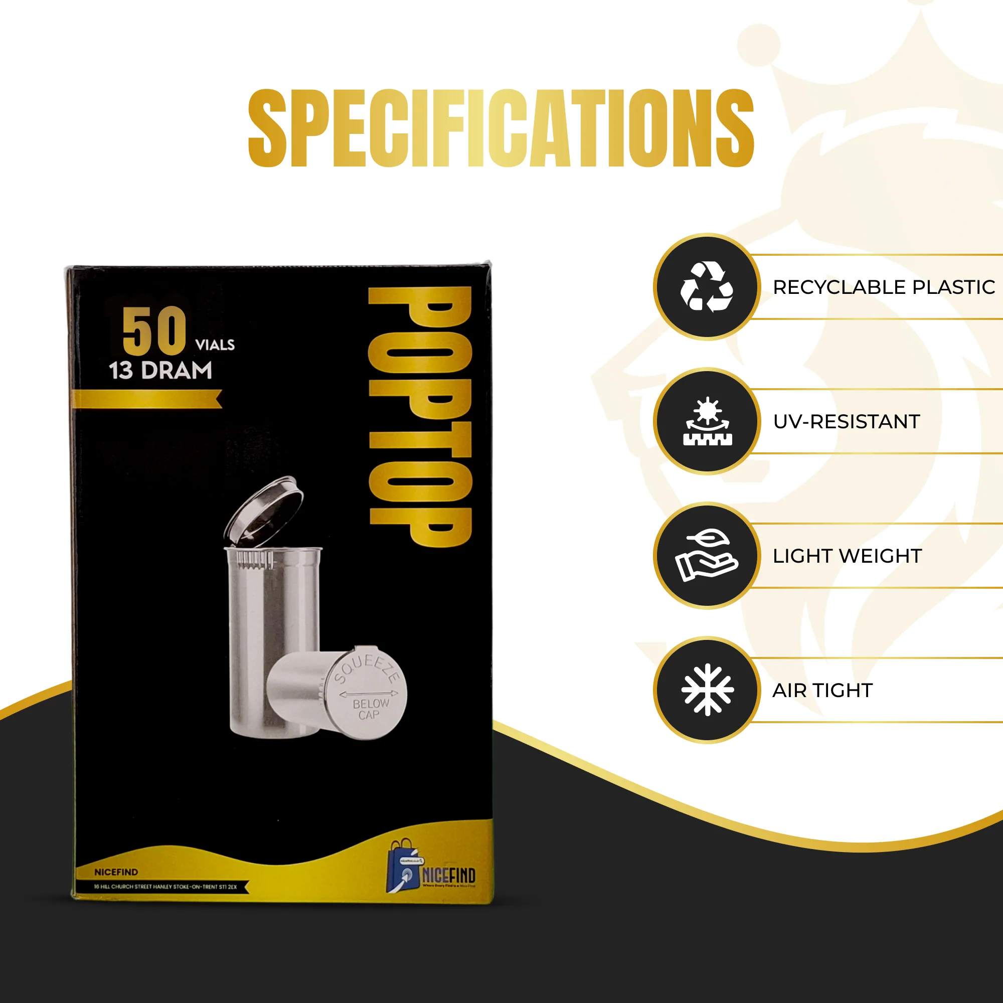 Premium 13 Dram Pop Top Containers - Image 14