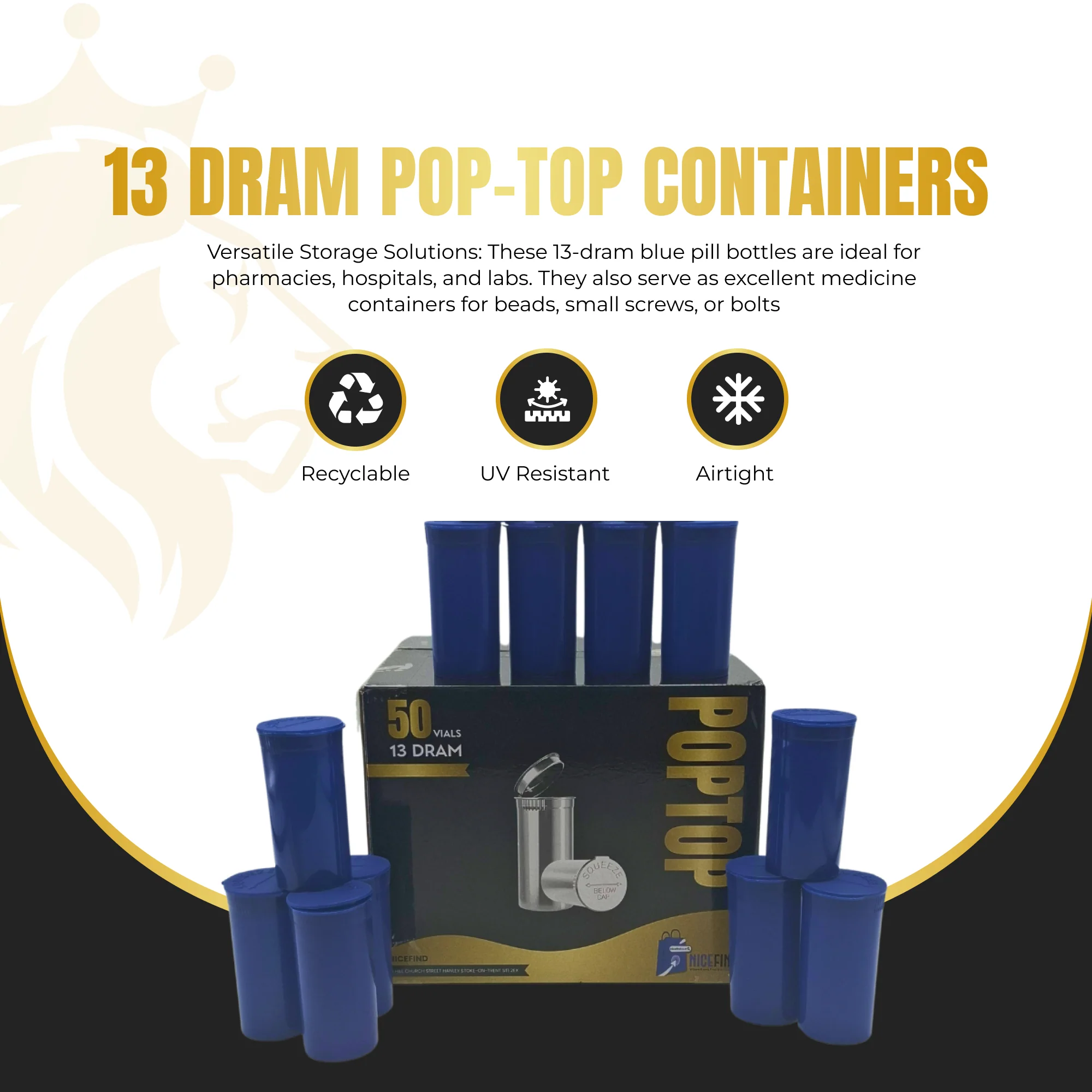 Premium 13 Dram Pop Top Containers - Image 9