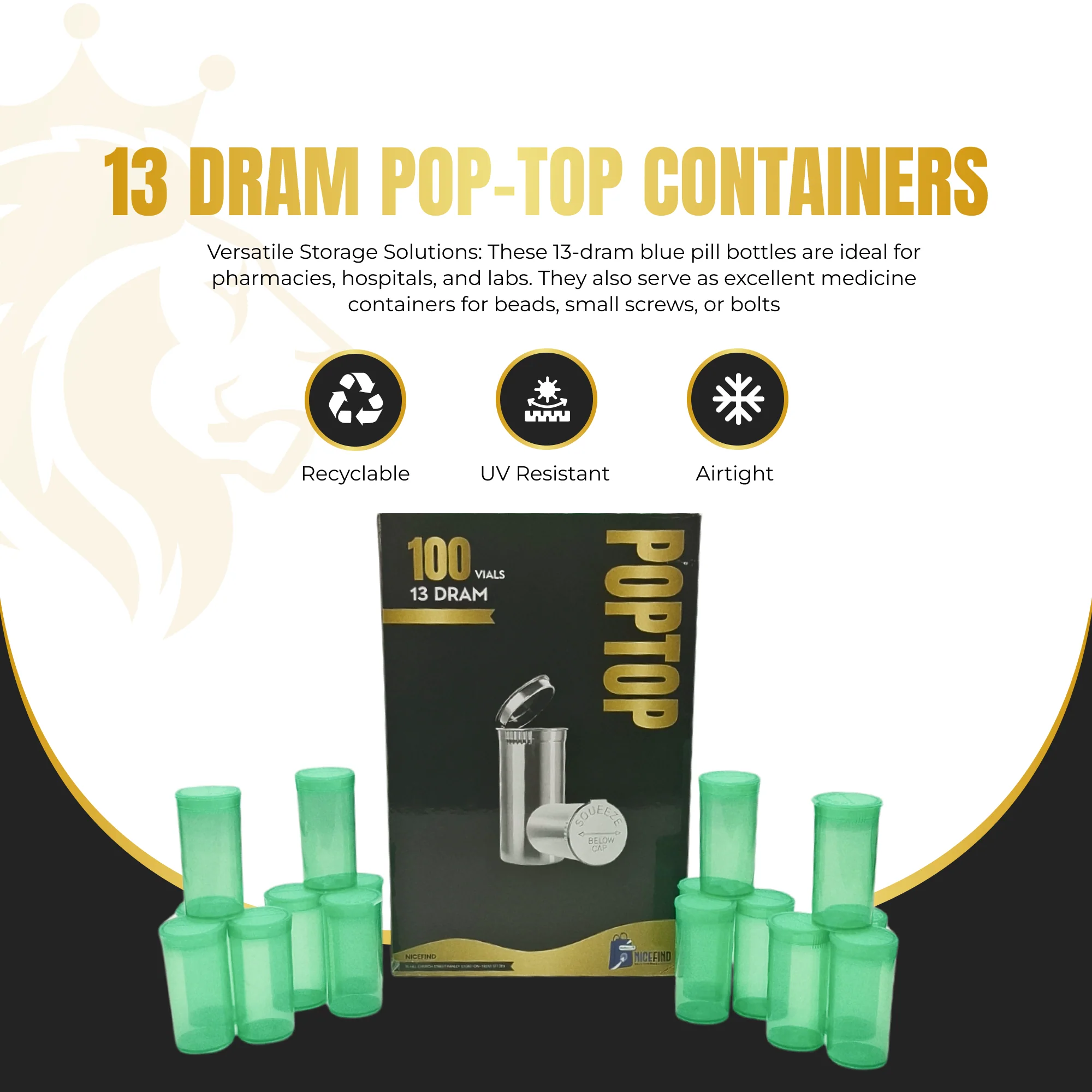 Premium 13 Dram Pop Top Containers - Image 12