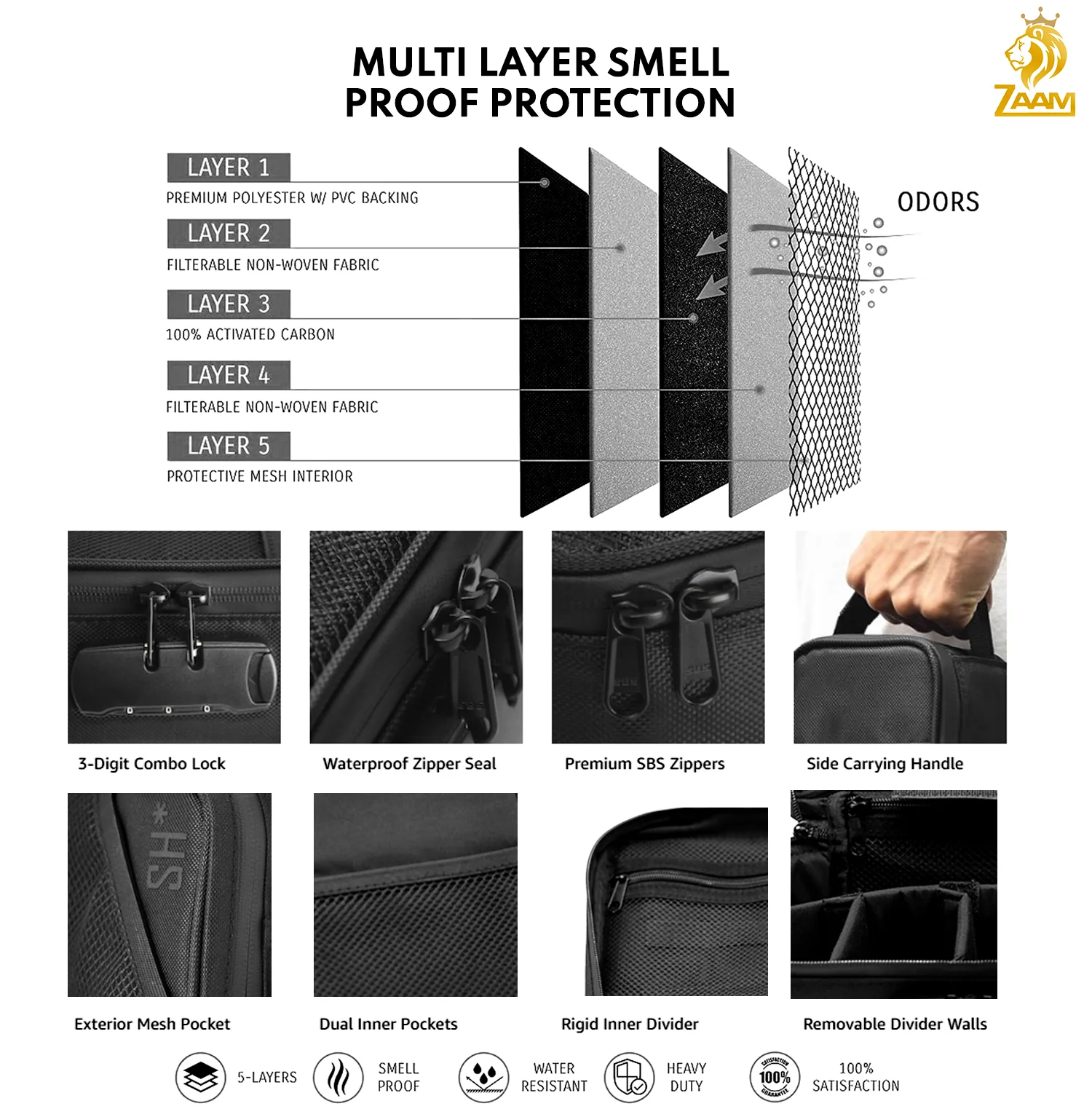 Storage Bag | Secure Storage | Heavy Duty Child Proof | Combo Lock to Prevent Unwanted Acces - Image 2