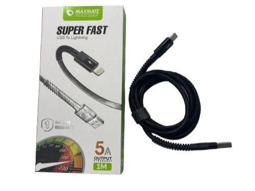 Super Fast USB to Lightning Cable – Quick Charge, High-Speed Data, 1-Year Warranty